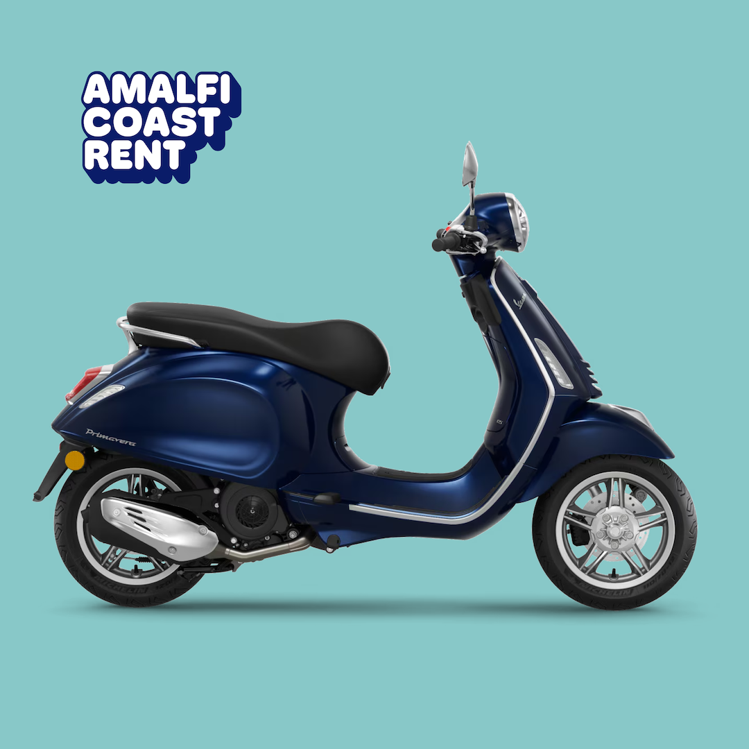 Vespa Primavera Blue, Amalfi Coast Rent