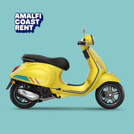 Vespa Primavera Yellow, Amalfi Coast Rent