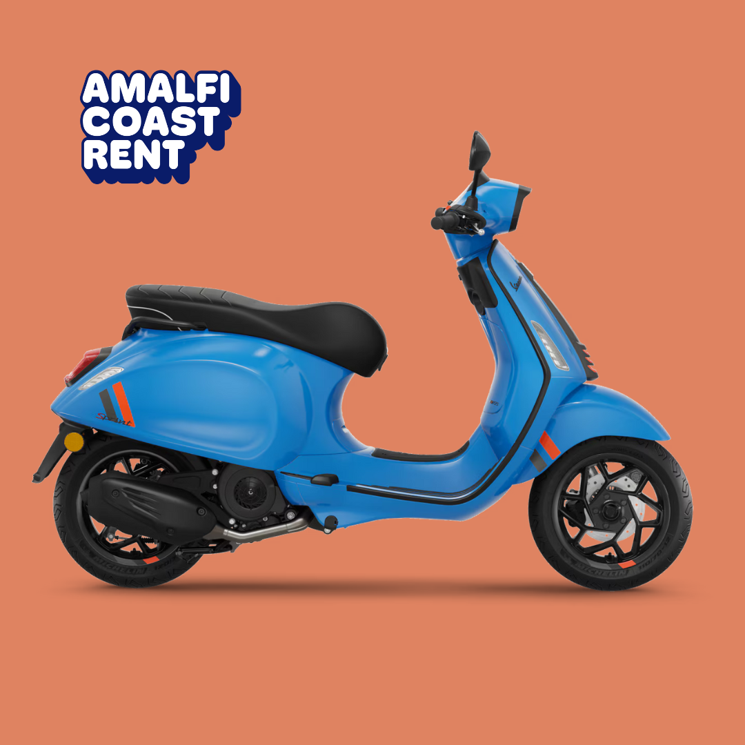 Vespa Sprint 125 S Electric Blue, Amalfi Coast Rent